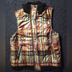 Christopher & Banks P/L Plaid Vest Womens Medium Preowned